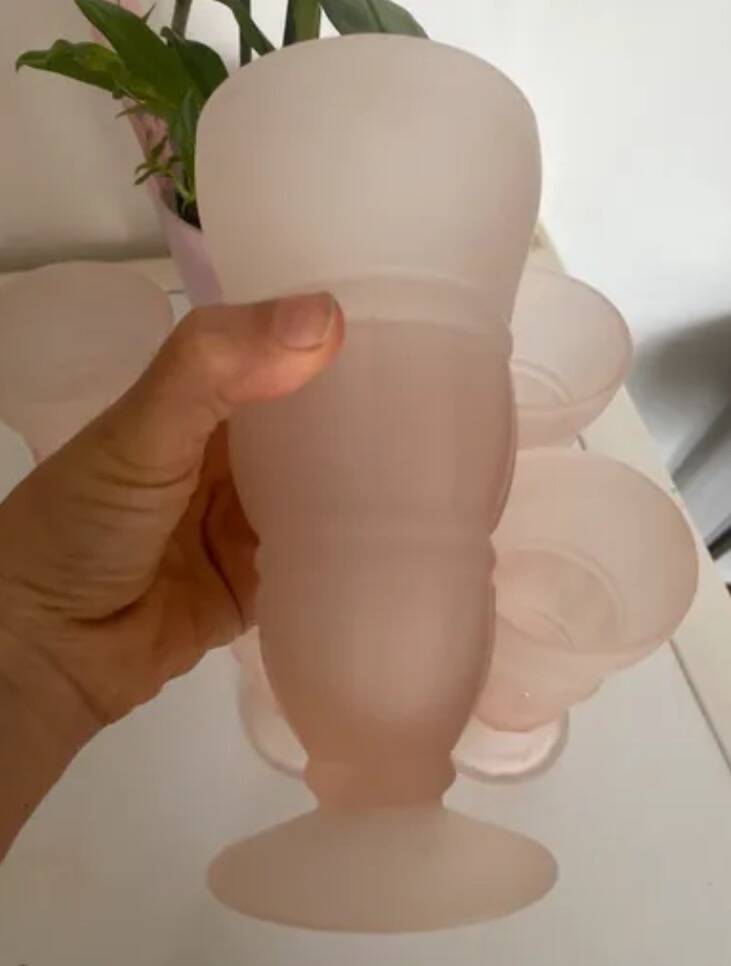 Set of 5 glasses for smoothies/cocktails or ice cream.