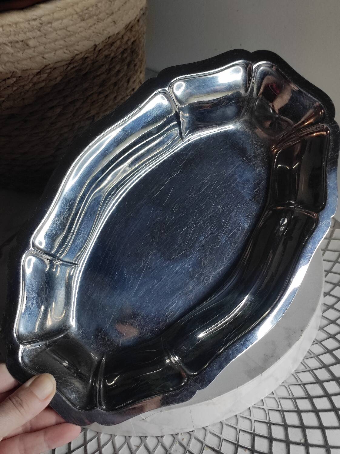 Stainless steel vegetable dish