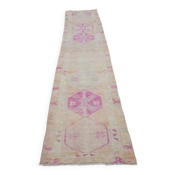 Tapis de couloir turc vintage
