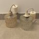 2 small chandeliers, vintage glass lights, 60s