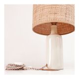 Sandstone and rabane lamp