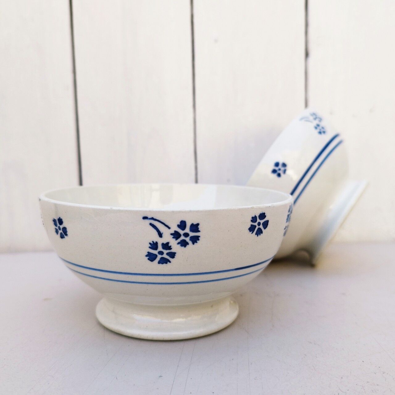 Pair Bowls Keller and Guerin Faïence Luneville