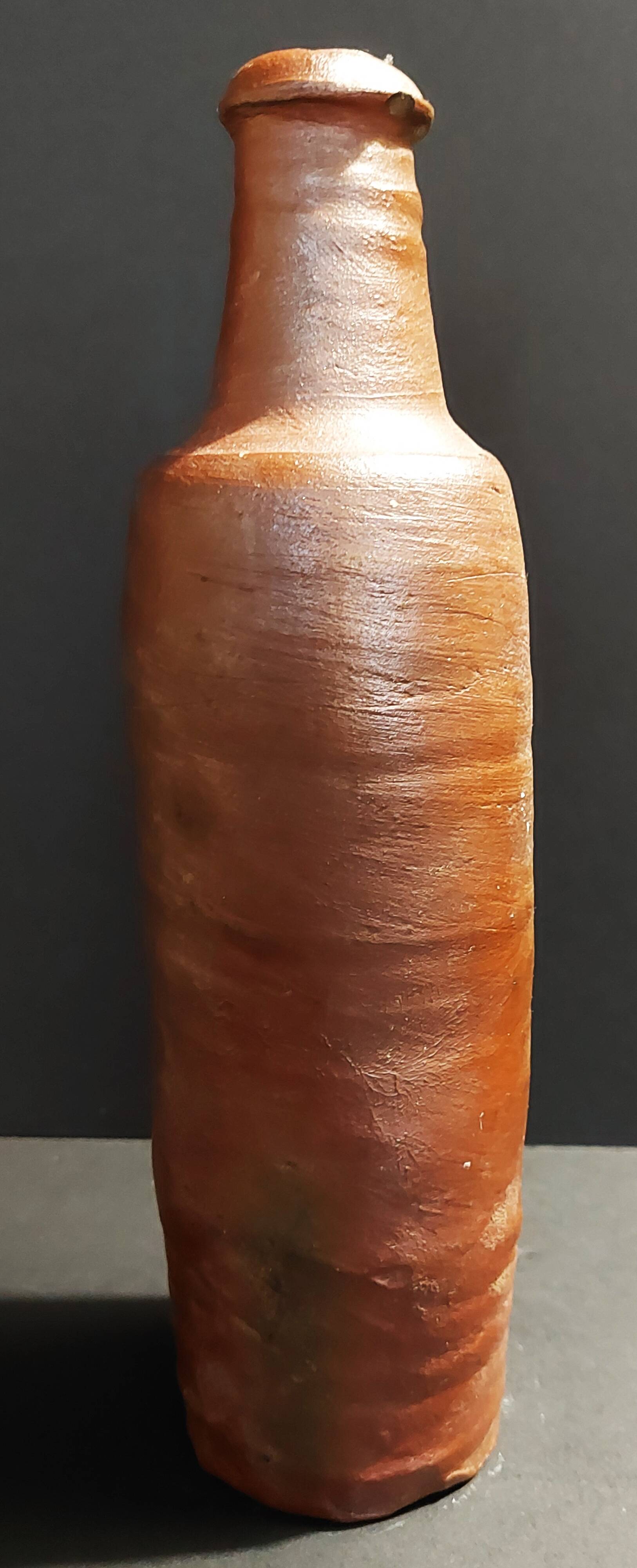 Bouteille en grès marron Puisaye fin XIXème