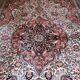 Ancient Indian silk carpet and wool