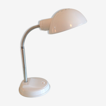 Lampe de bureau en métal blanc vintage années 70/80