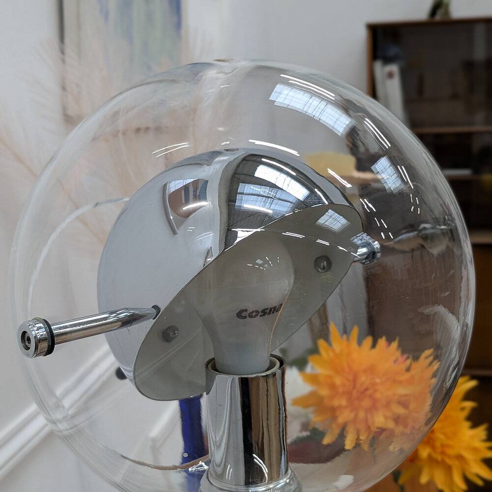 Lampadaire chromé vintage 70s