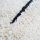 Berber rug 200x300 cm white with black lines