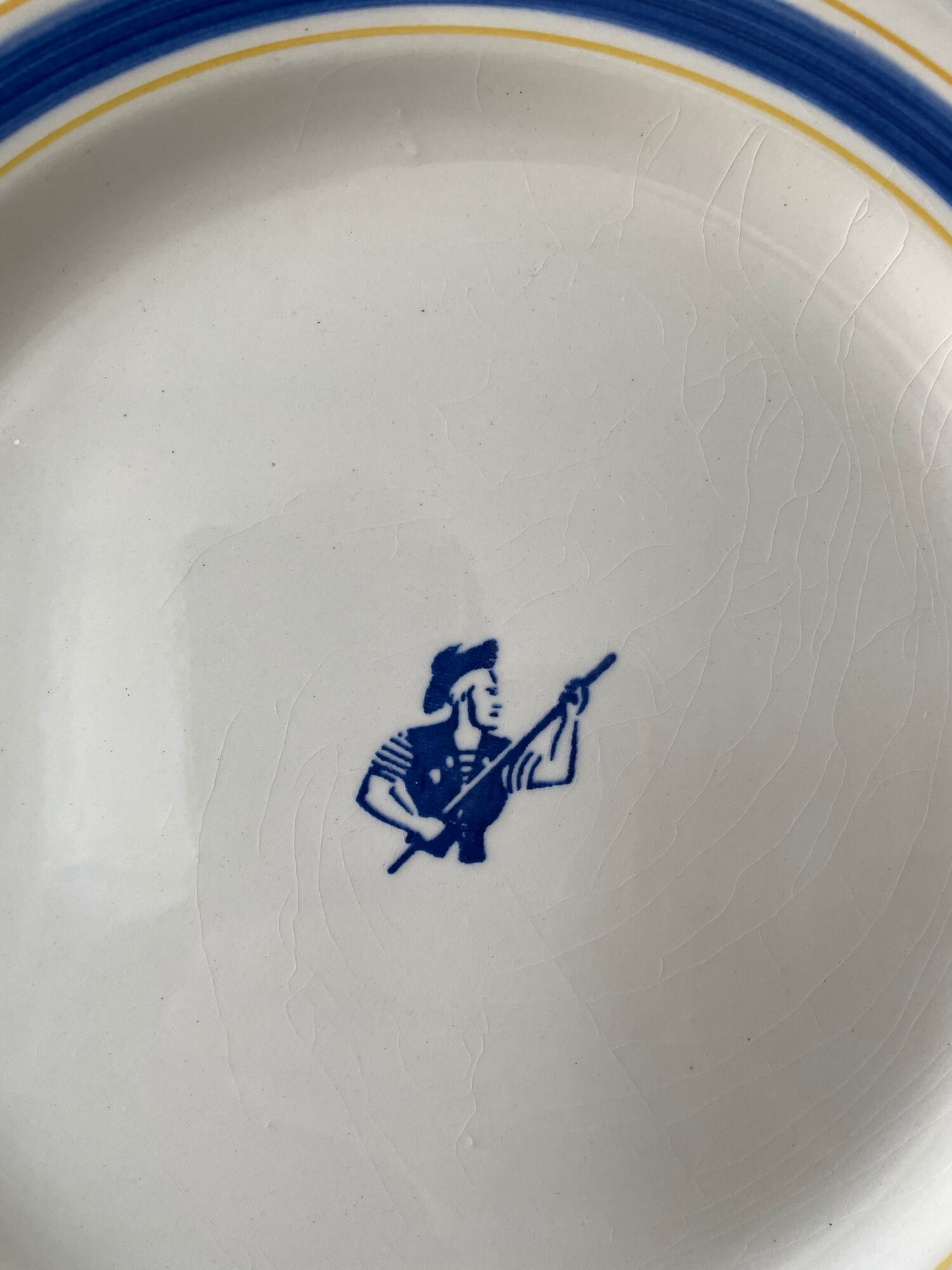 Set of 7 advertising plates Biscuits Gondolo, Gien France