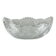Oval glass bowl, empty pockets