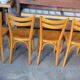 Series of 4 bistro chairs signed Baumann 1950 vintage