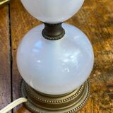 Glass and brass lamp