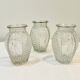 Art Deco geometric pattern glass hyacinth vase, 1930