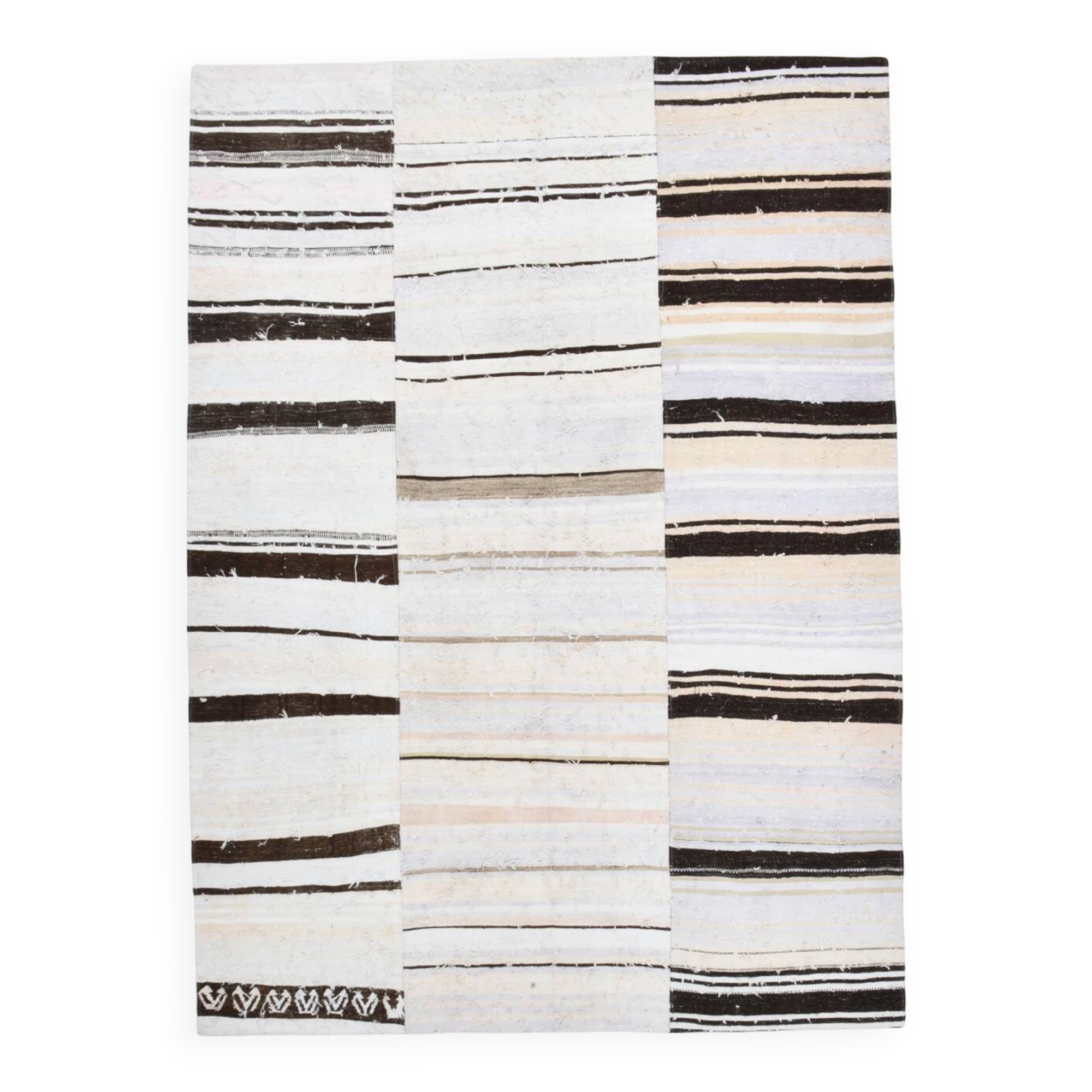 Tapis Vintage en Chanvre Fait Main, Style Naturel et Bohème Chic,204x279 Cm