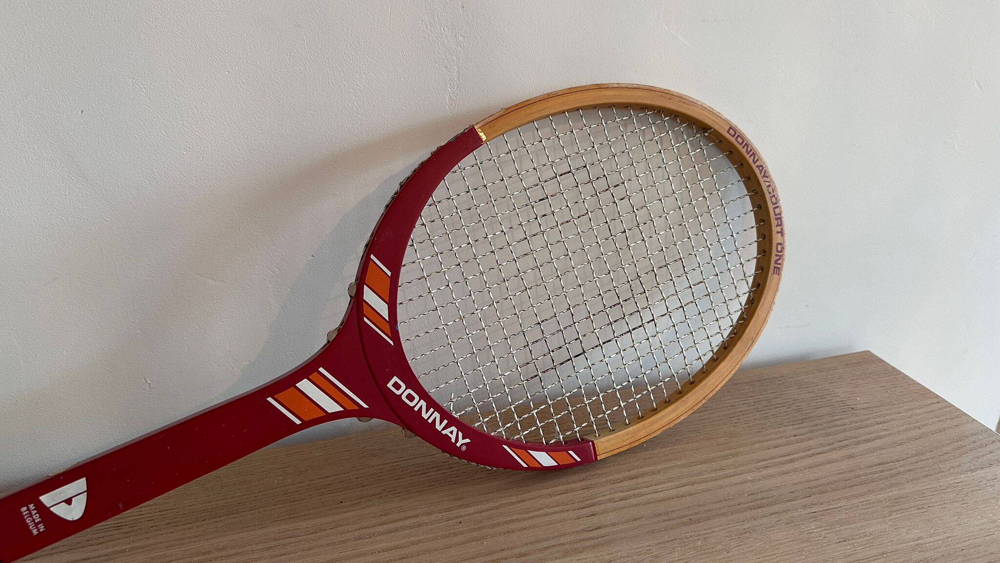 Vintage wooden tennis racket Donnay