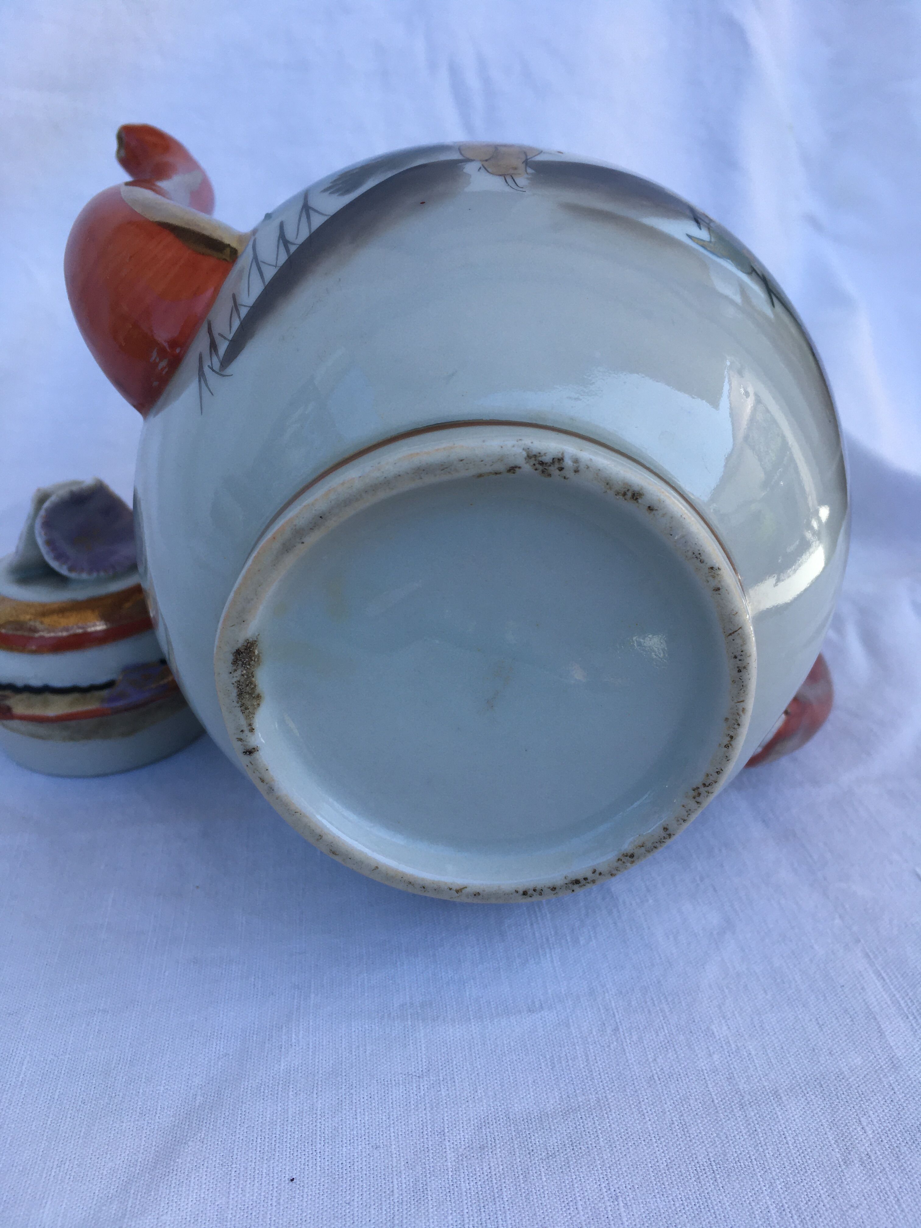 Porcelain teapot with Japanese decoration