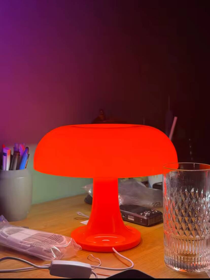 Lampe champignon rouge vintage