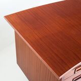 Mid-century desk with drawers and trays. Scandinavian style. France, 60