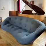 Very large Ploum sofa, 3 seats, high back, anthracite gray, Ligne Roset