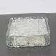 1 of 4 Square glass ice Murano ceiling light, Kaiser, Germany, 1970s