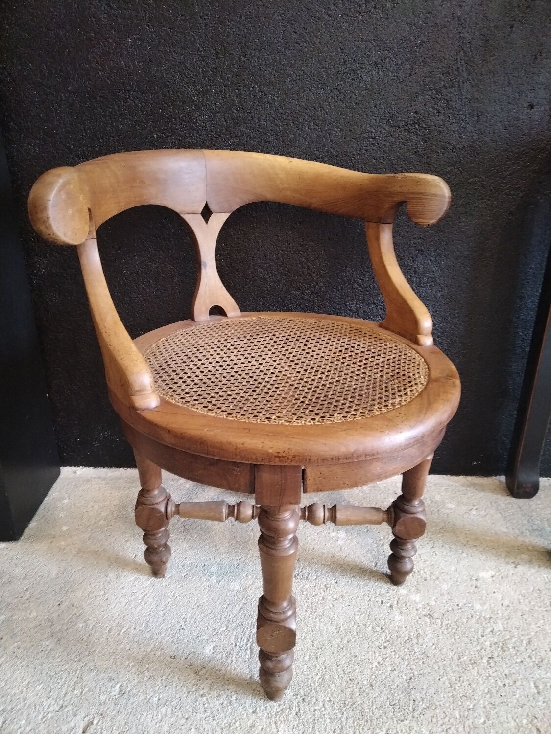 Duverneuil Louis Philippe swivel chair on balls