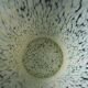 Glass vase or clichy crystal speckled yellow/green