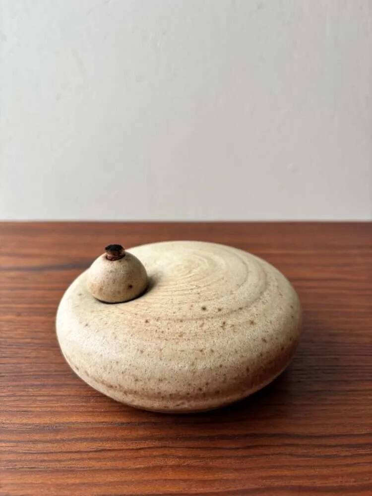 Japandi vase designed by Freek Berends, 1970s ceramic.