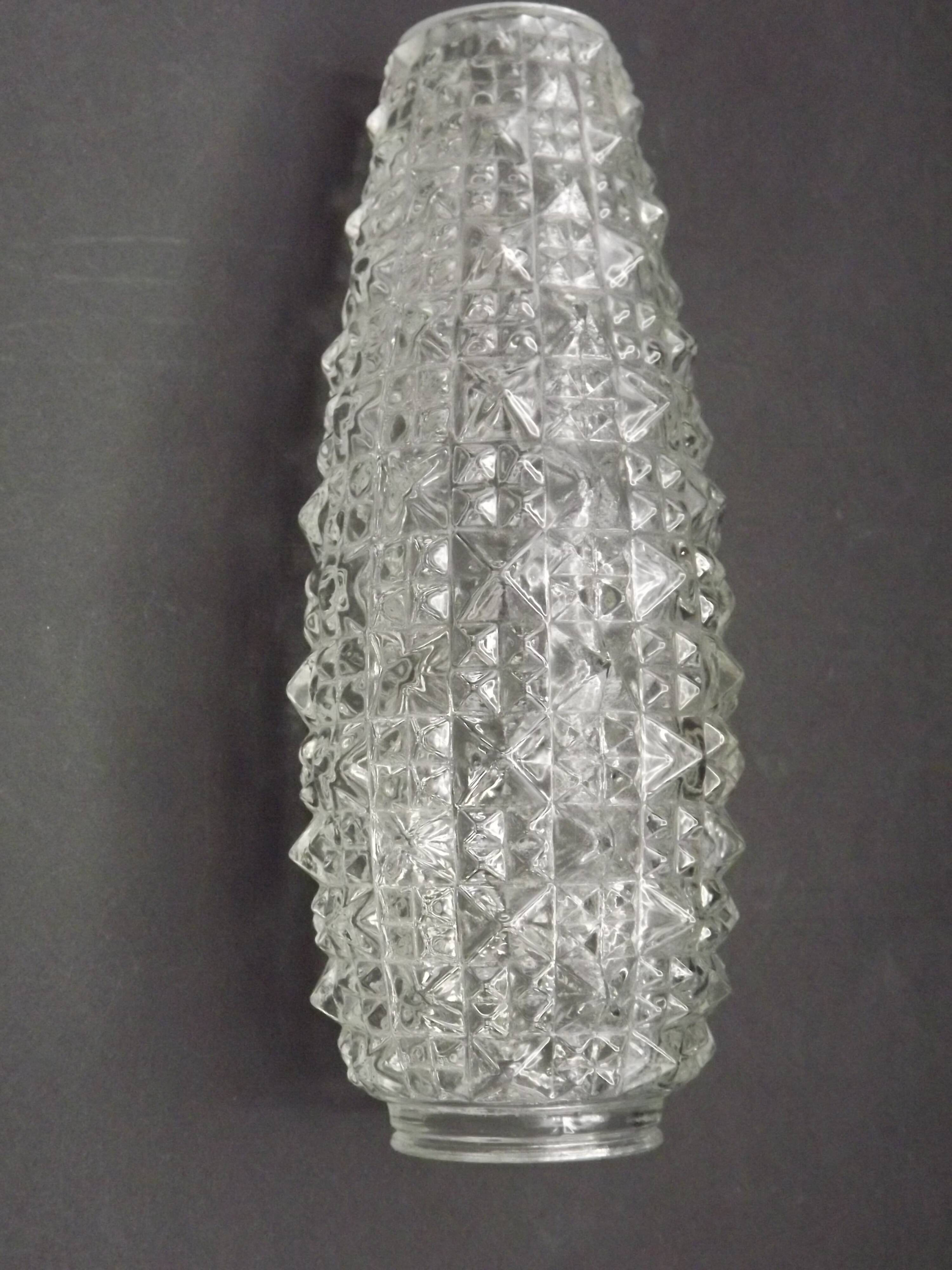 Pair of Vintage Cut Glass Retro Replacement Shades for Chandeliers/Wall Lights