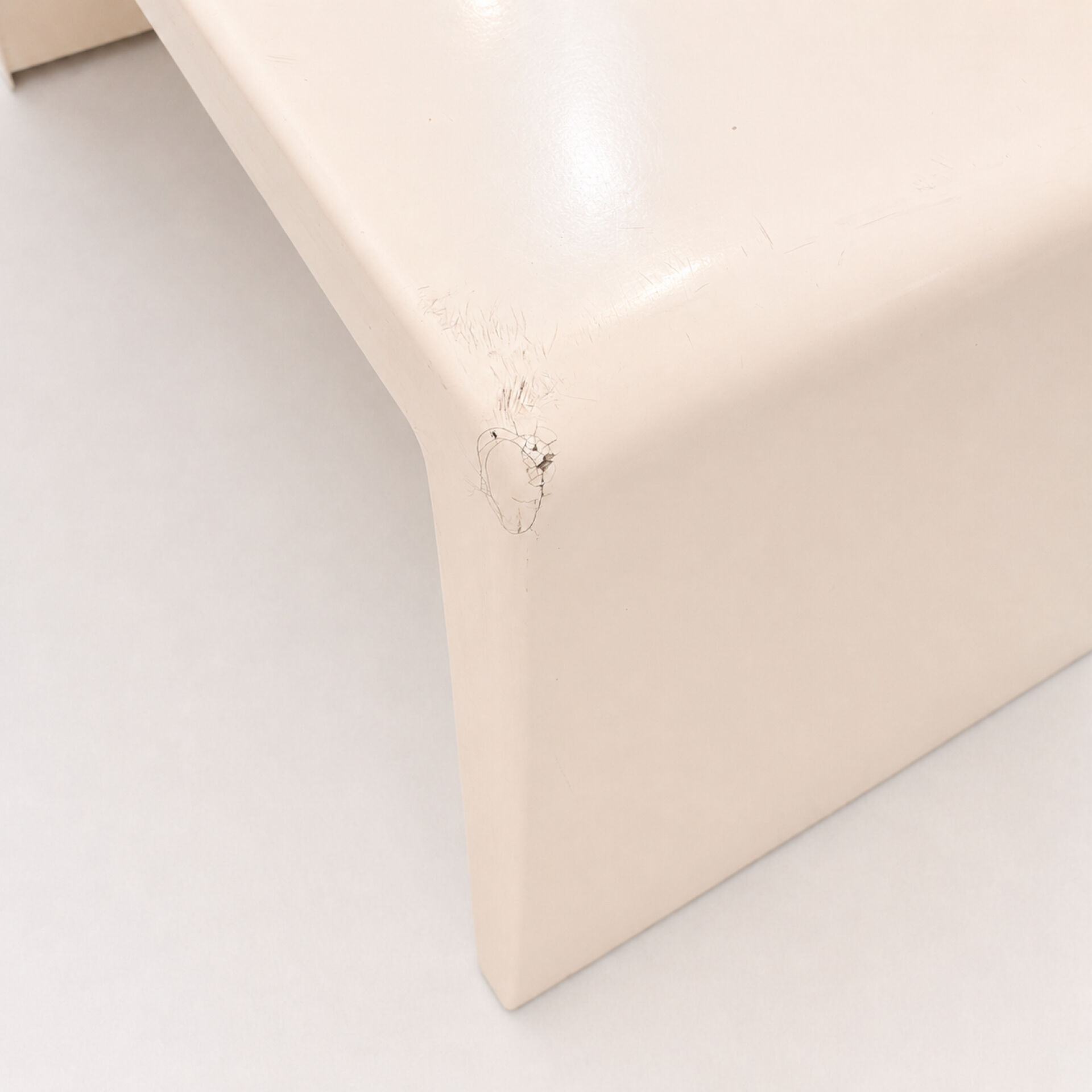 Monobloc polyester desk by Berthe Libert, 1970s.