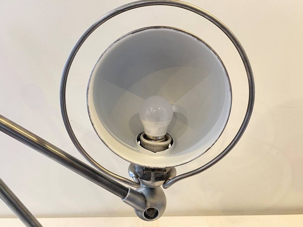 Lampe de bureau Jieldé 2 bras 40cm graphite industriel Jean Louis Domecq