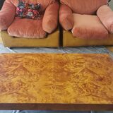 Table basse en loupe d'orme