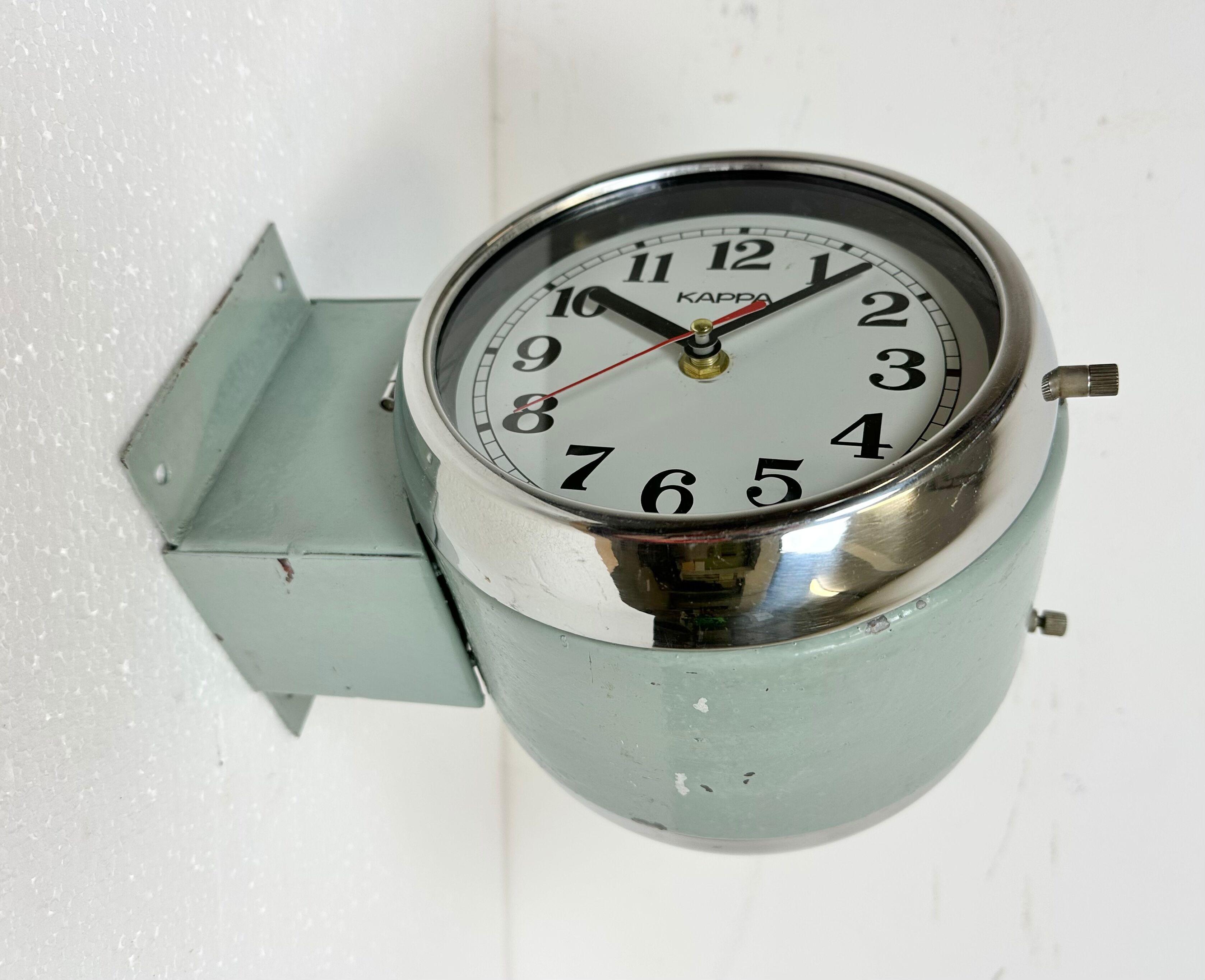 Vintage Green Kappa Maritime Double-Sided Wall Clock, 1980s