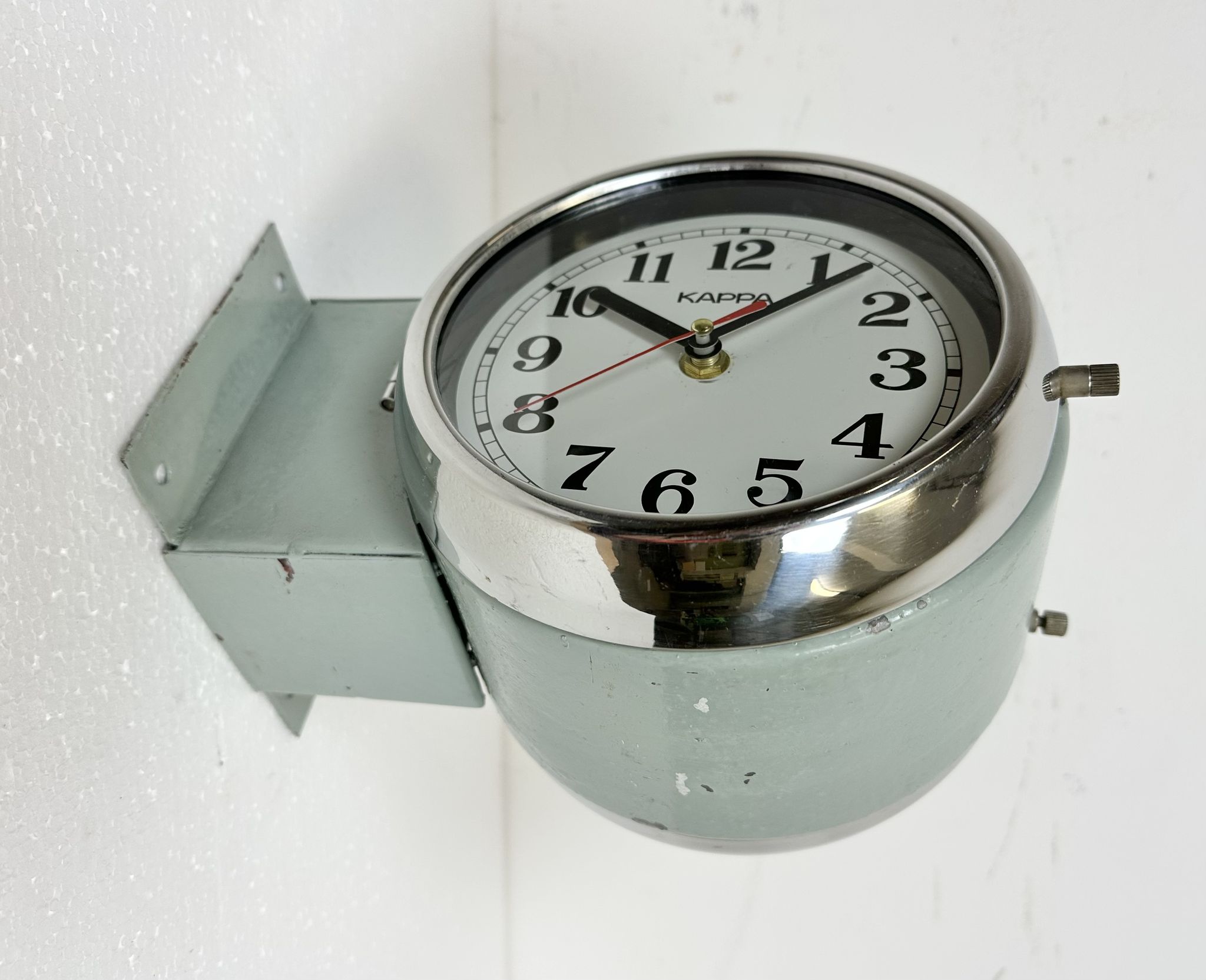 Vintage Green Kappa Maritime Double-Sided Wall Clock, 1980s