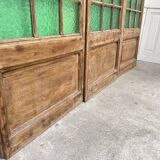 Art Deco Brasserie Screen in Wood and Glass