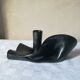 Black ceramic candlestick