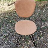 4 vintage faux leather chairs