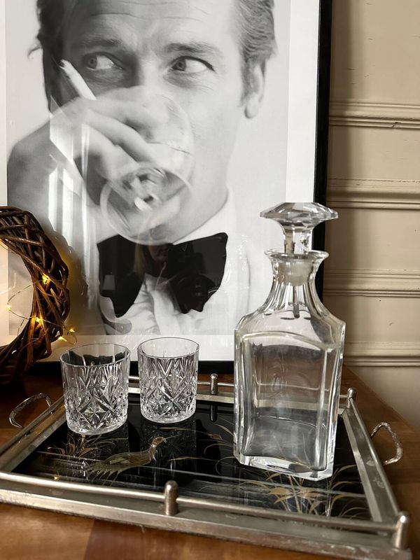 Carafe à whisky en cristal de baccarat, modèle perfection