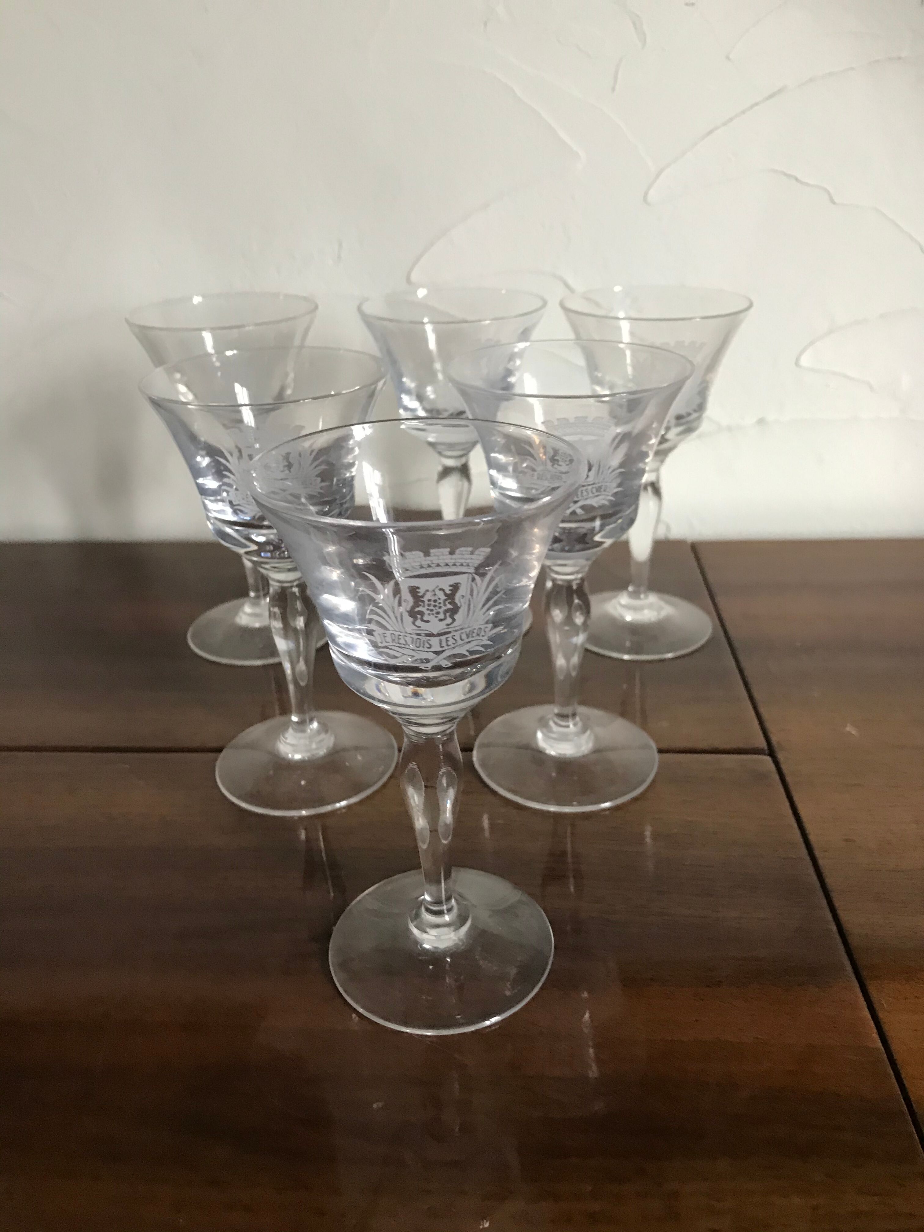 Lot de 6 verres à Vouvray