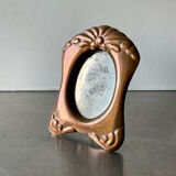 Antique art nouveau copper metal photo frame  hammered copper  frame measurements 12 cm x 9 cm