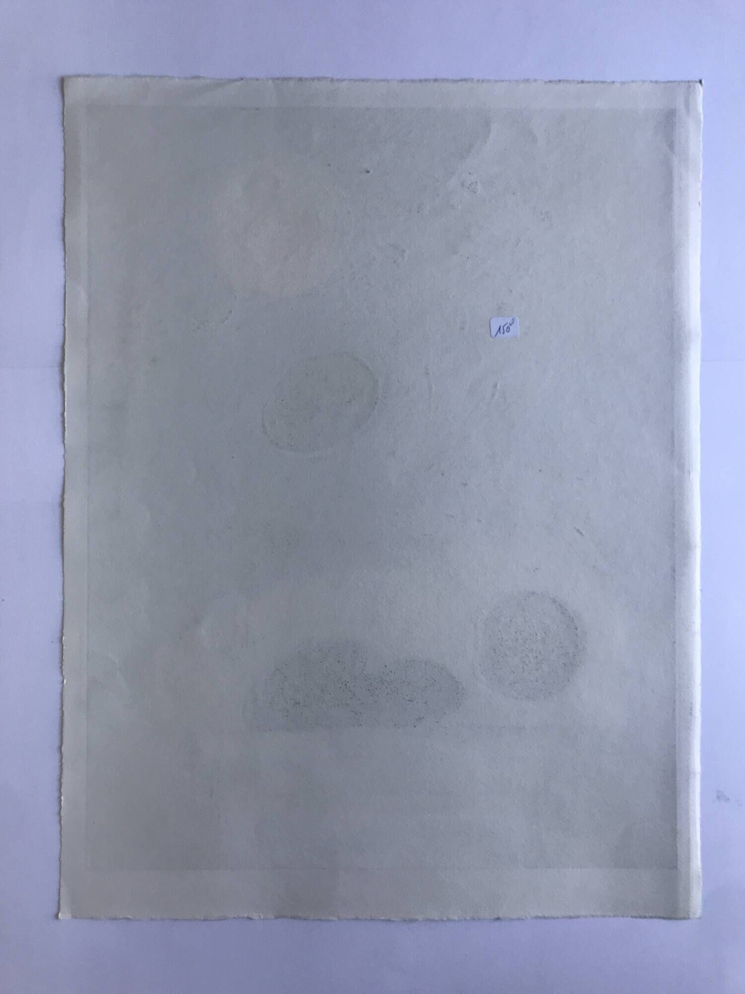 Emile marzé, untitled, 1982. original engraving signed in pencil.