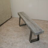 Wood and metal bench