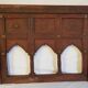 Carved wooden window with rear support for possible mirror