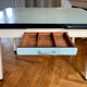 Water-green extendable Formica table