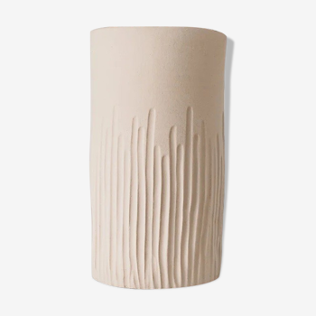 Vase stripe beige - Claycraft