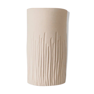 Vase stripe beige - Claycraft