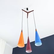Suspension Holmegaard par E. Jacob, Danemark, années 1960.