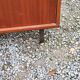 Pair of vintage mahogany sideboards with square metal legs from the 60s