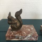 Pair of bookends squirrel