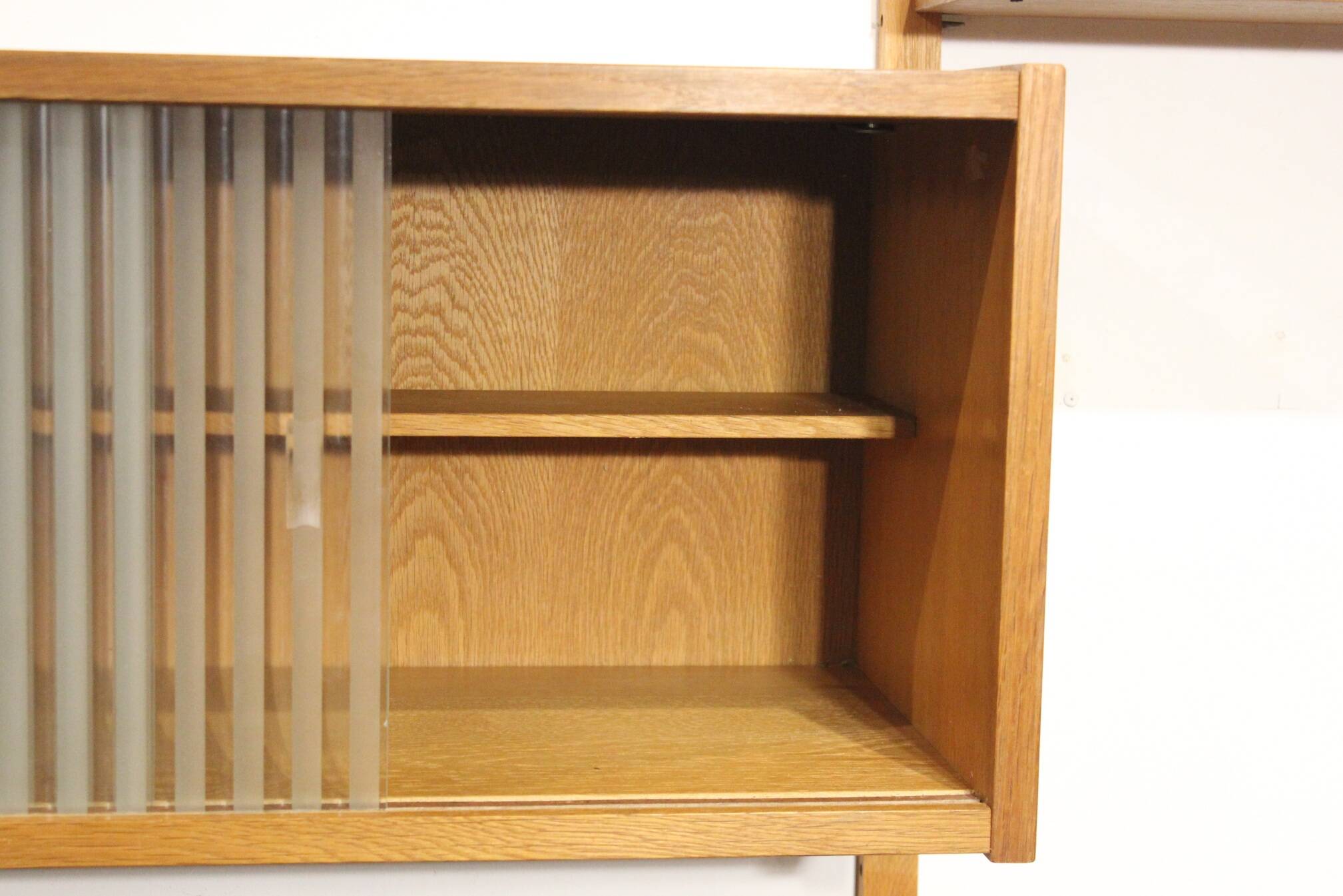 Vintage teak wall unit by Preben Sorensen, Denmark 1960s