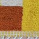 Moroccan Berber rug Beni Ouarain yellow and brown checkered