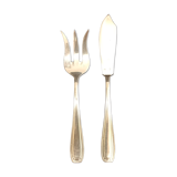 Silver metal fish cutlery ercuis